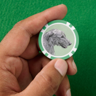 Irish Wolfhound Painting - Niedliche Original Dog  Pokerchips
