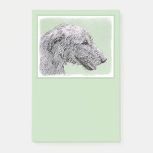 Irish Wolfhound Painting - Niedliche Original Dog  Post-it Klebezettel