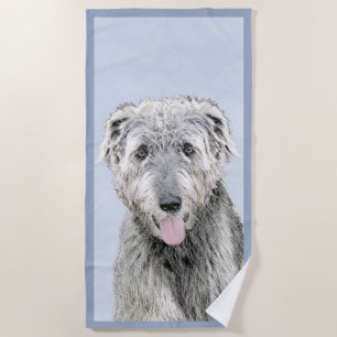 Irish Wolfhound Painting - Niedliche Original Dog Strandtuch