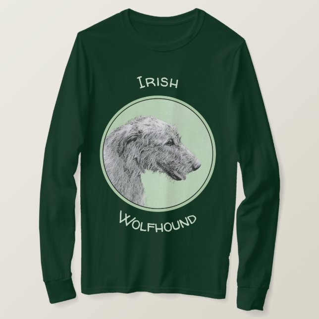 Irish Wolfhound Painting - Niedliche Original Dog  T-Shirt (Design vorne)