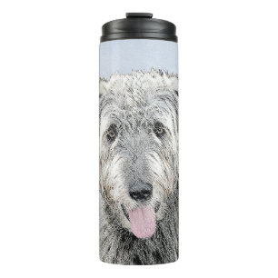 Irish Wolfhound Painting - Niedliche Original Dog Thermosbecher