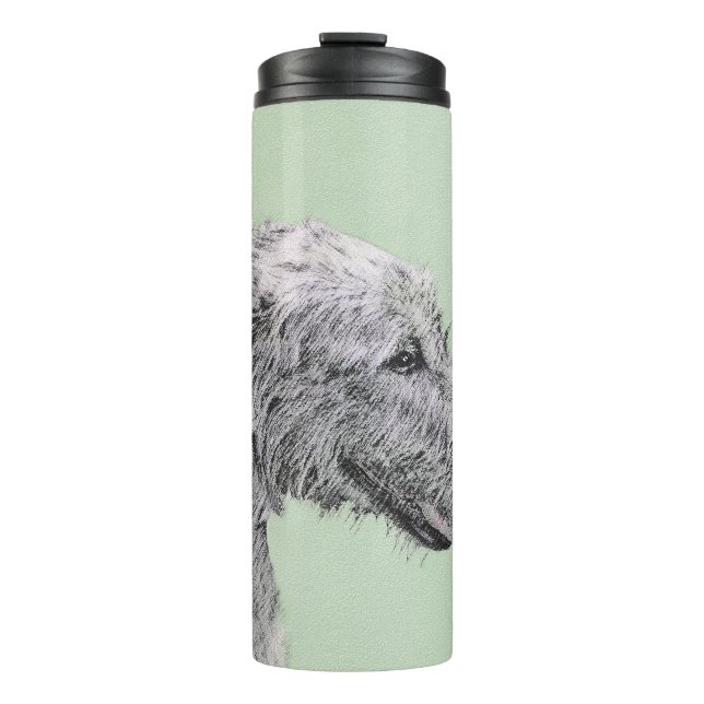 Irish Wolfhound Painting - Niedliche Original Dog  Thermosbecher (Vorderseite)