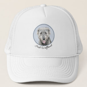 Irish Wolfhound Painting - Niedliche Original Dog  Truckerkappe