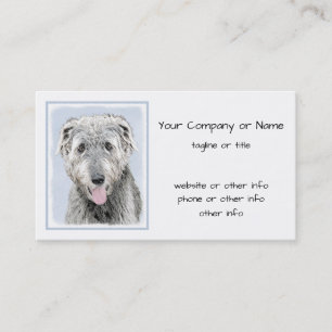 Irish Wolfhound Painting - Niedliche Original Dog  Visitenkarte
