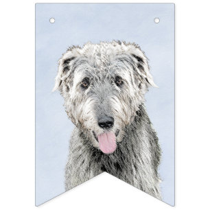 Irish Wolfhound Painting - Niedliche Original Dog Wimpelkette