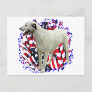Irish Wolfhound Patriot Postkarte