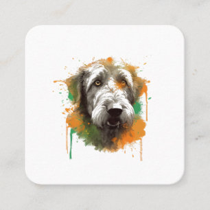 Irish Wolfhound Quadratische Visitenkarte