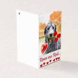 Irish Wolfhound Valentine Kunstwerk Grußkarte