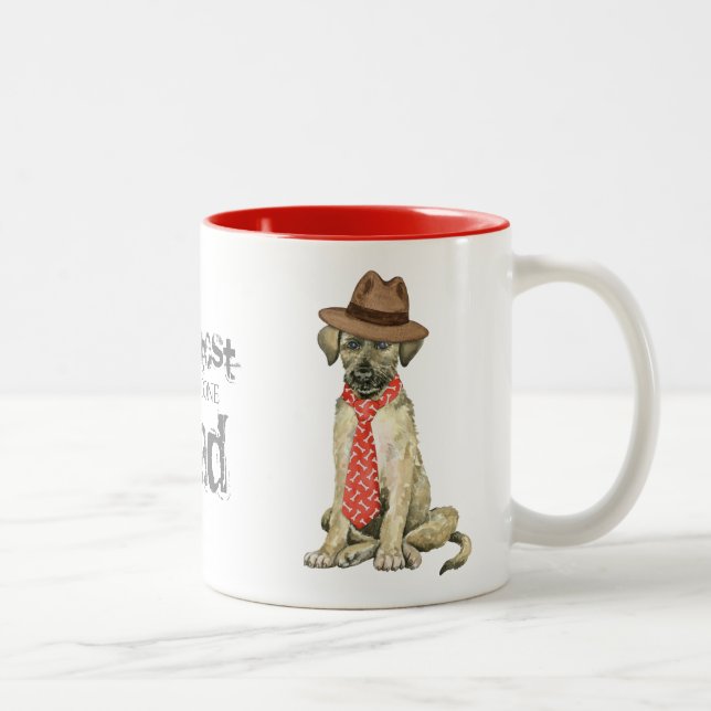 Irish Wolfhound Vater Zweifarbige Tasse (Rechts)