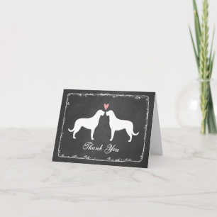 Irish Wolfhounds Wedding Vielen Dank Dankeskarte
