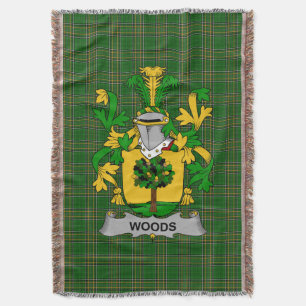 Irish Woods Coat of Arms Familienwappen Irland Decke