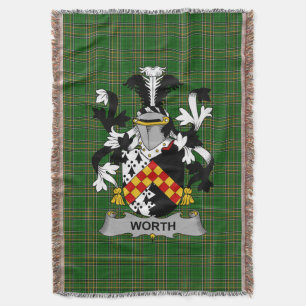 Irish Worth oder McWorth Coat of Arms Familienwapp Decke