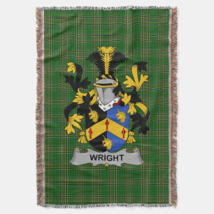 Irish Wright Coat of Arms Familienwappen Irland Decke