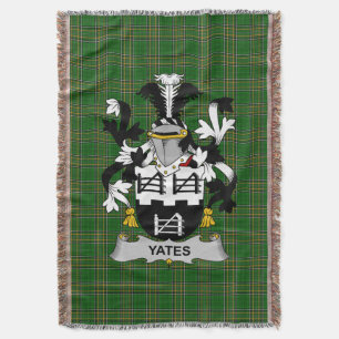 Irish Yeates Coat of Arms Familienwappen Irland Decke