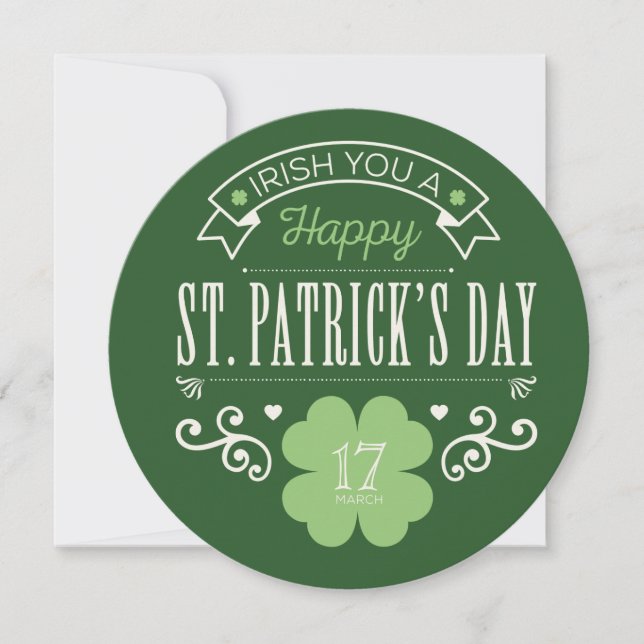 Irish You a Happy St. Patrick's Day Card Karte (Vorderseite)