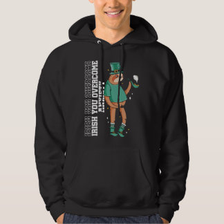 Irish You Overcome Anxiety Stress Awareness Sloth Hoodie