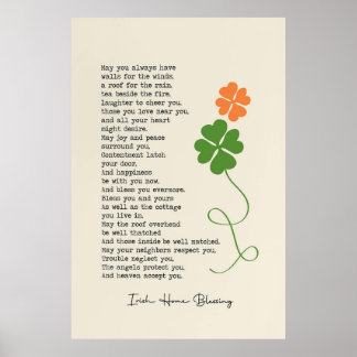 Irish Zuhause Blessing Poster