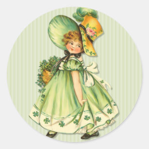 Irishcher Shamrock-Spaziergang Runder Aufkleber