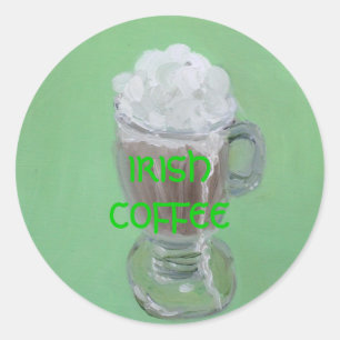 "Irishcoffee " Runder Aufkleber