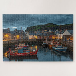 Irishisches Küstenhafen-Städte-Puzzle