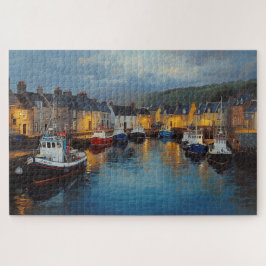Irishisches Küstenhafenstadt-Puzzle