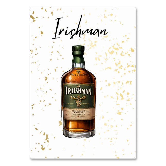 Irishman Wedding Tischnummer (Vorderseite)
