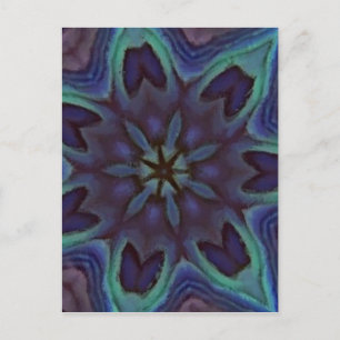 Irisierende Abalone-Muschel Kaleidoskop Postkarte