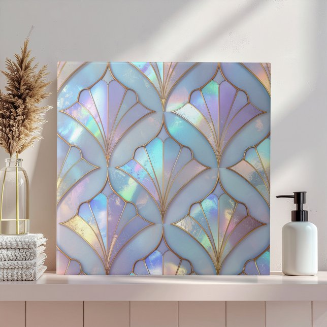 Irisierende Art Deco Glasmalerei ID1177 Fliese (Von Creator hochgeladen)