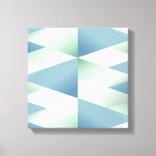 Irisierende grüne Gradientendreiecke Leinwanddruck