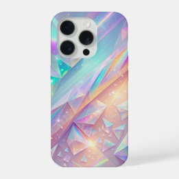 Irisierende Kristall Geometrische Facetten iPhone 15 Pro Hülle