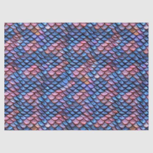 Irisierende Meerjungenskala - 10lb, 17"x23" Seidenpapier (Vorderseite)