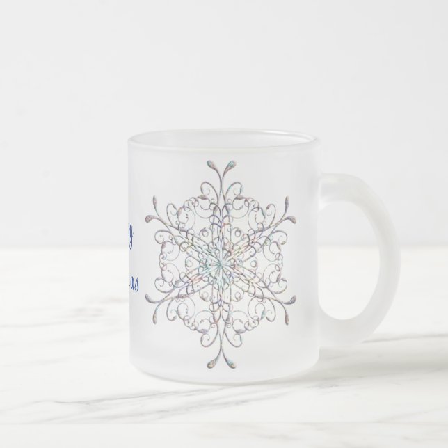 Irisierende Snowflake-Tasse Mattglastasse (Rechts)