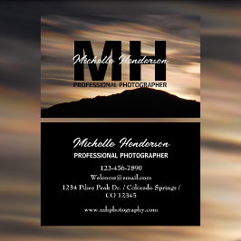 Irisierende Wolken Silhouette Schwarz Visitenkarte
