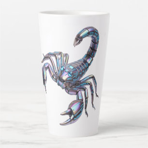 Irisierender Cyber Skorpion Mechanische Kunst Milchtasse