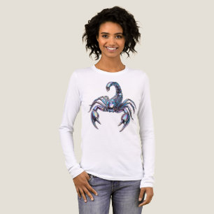 Irisierender Cyber Skorpion Mechanische Kunst Tri-Blend Shirt