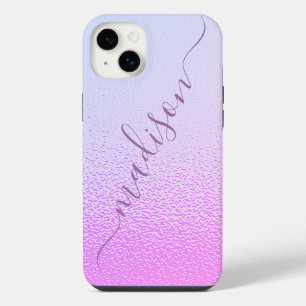 Irisierender Girl Pink Shimmer Personalisierter Na iPhone 14 Plus Hülle