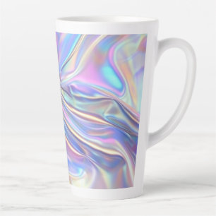 Irisierender glänzender Metallstoff, Türkis Gold L Milchtasse