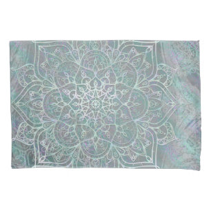 Irisierender Schimmer Mandala Boho Chic Kissenbezug