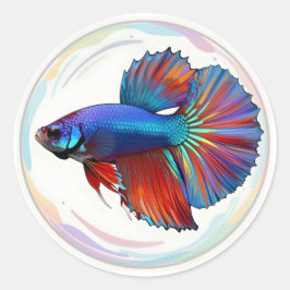 Irisierender Strom - Runder Aufkleber