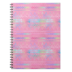 Irisierendes Bohemian-Einhorn-Muster Notizblock