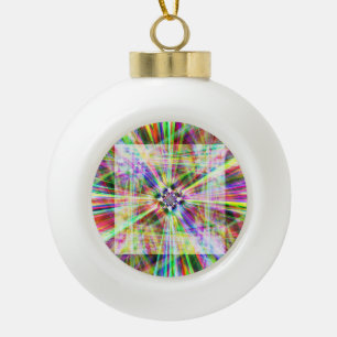 Irisierendes Chrom Elf Keramik Kugel-Ornament