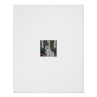 Irisierendes Glas-Buddha-Meditationsposter Poster