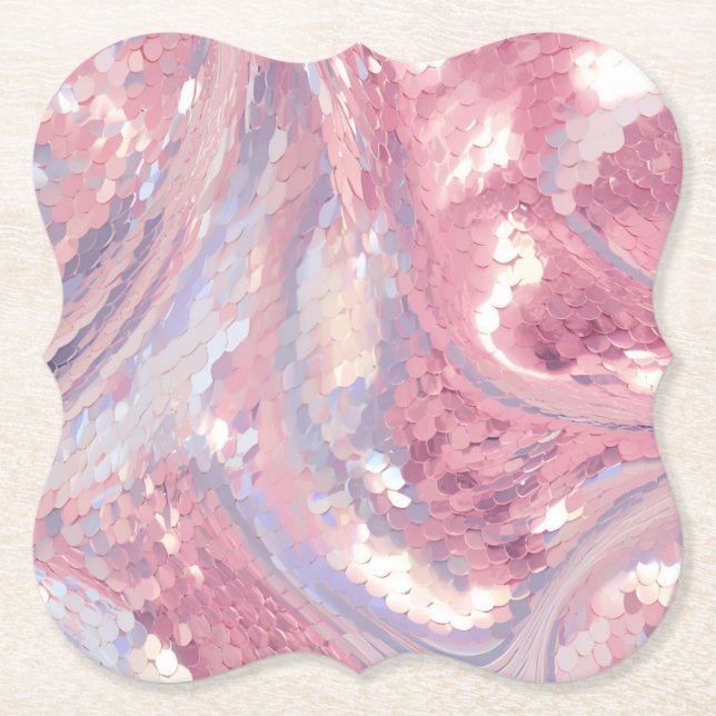 Irisierendes Rosa und Lila  Untersetzer (Vorderseite)