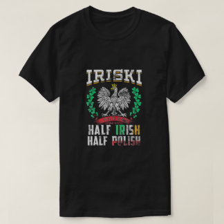 Iriski Half Irish Halb polnische Kleeblätter T-Shirt