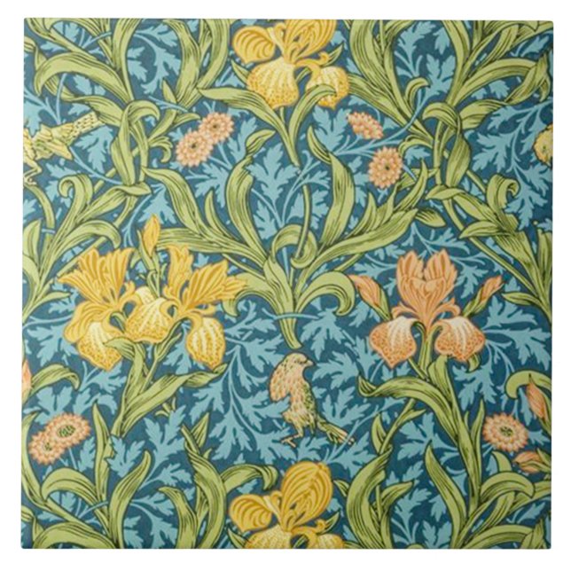 Iristapete entwarf 1887 fliese (Vorderseite)