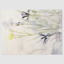 Iriswatercolor-Antiken-Blumen-Kunst-Seidenpapier