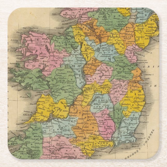 Irland 10 rechteckiger pappuntersetzer (Vorderseite)
