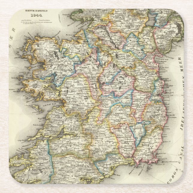 Irland 13 rechteckiger pappuntersetzer (Vorderseite)