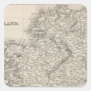Irland 14 quadratischer aufkleber