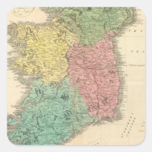 Irland 16 quadratischer aufkleber